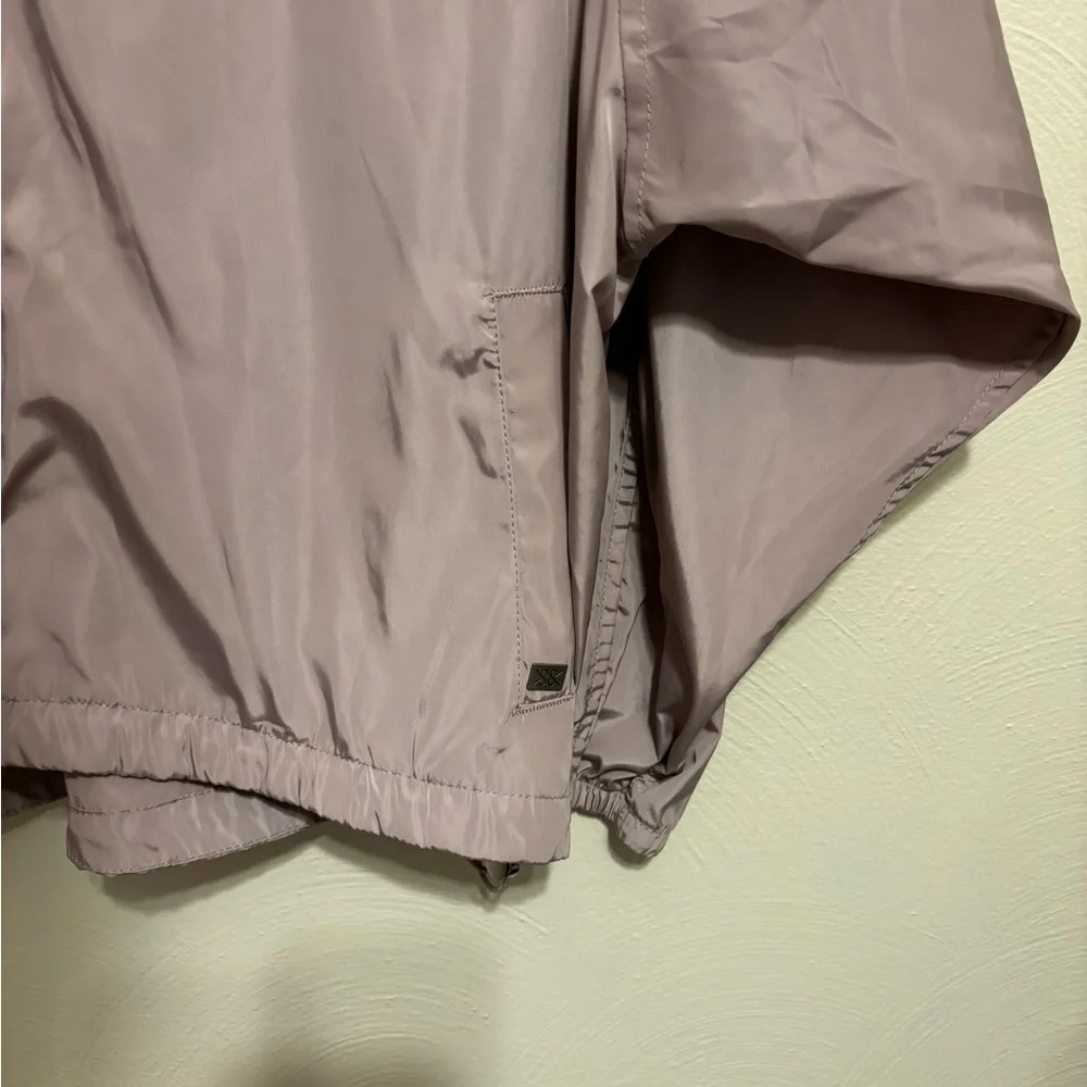 SOIA & KYO Mauve Hooded Windbreaker Jacket Lightweight L/XL